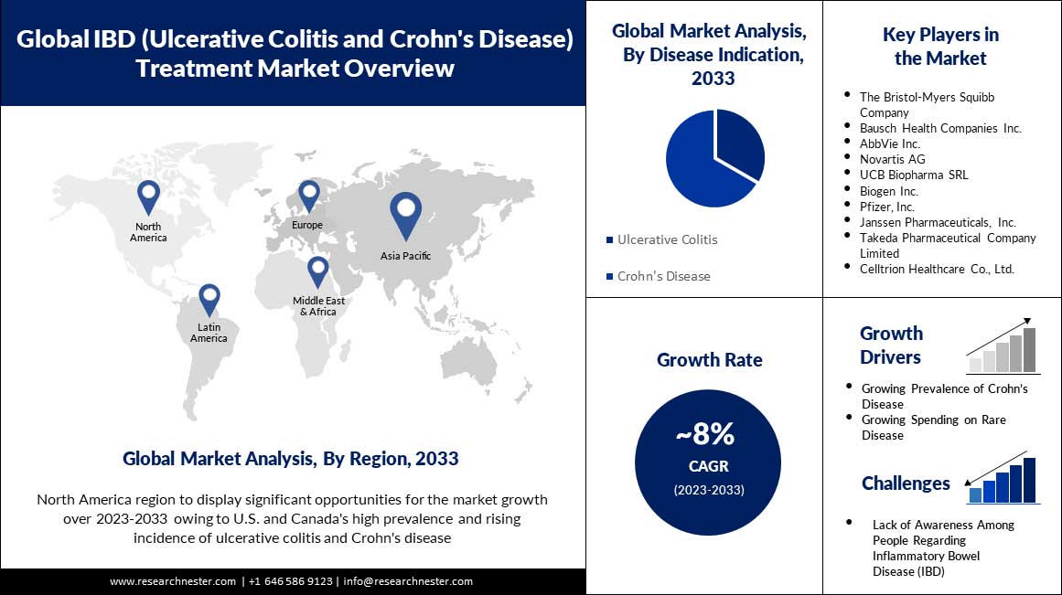 Global IBD (Ulcerative Colitis and Crohn's Disease) Treatment Market overview